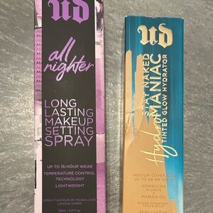 Urban Decay All Nighter setting spray & Stay Naked Hydromaniac (medium) NEW